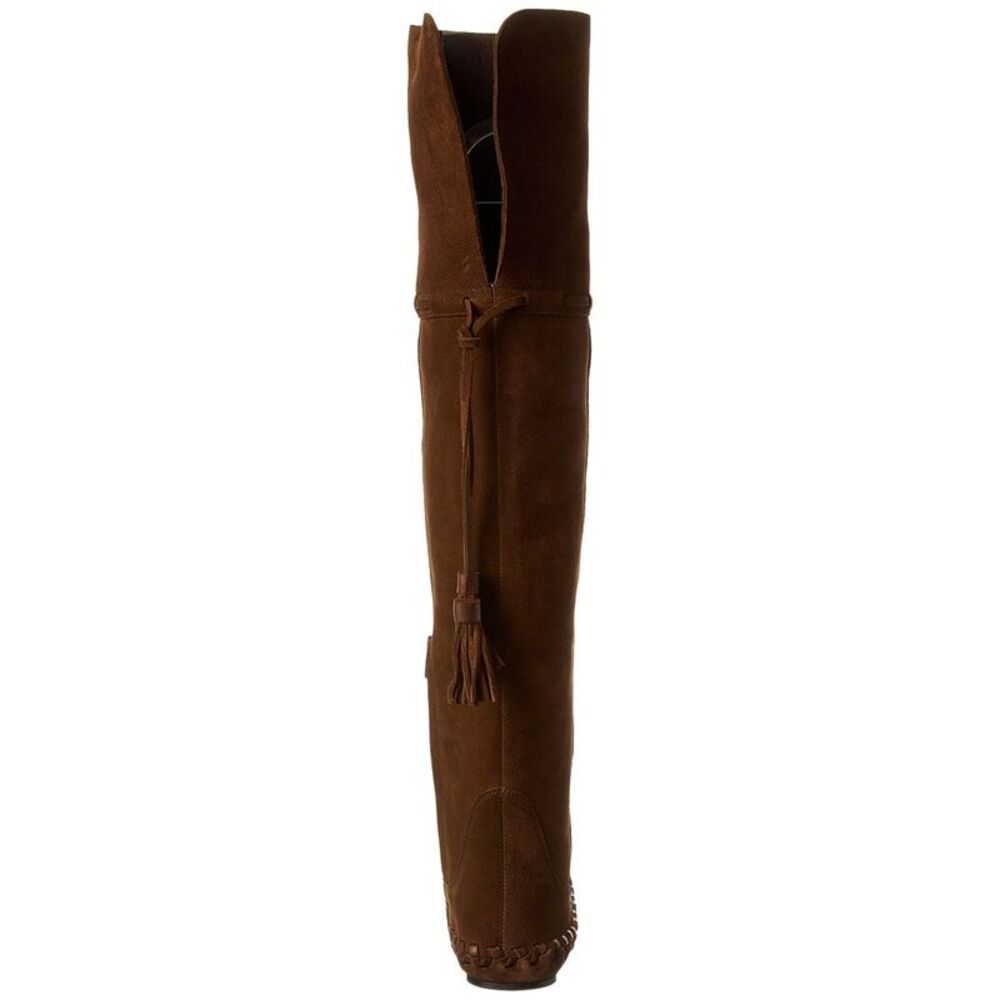 Celine Marlou Suede Over-The-Knee Boot, Brown - Picture 3 of 5